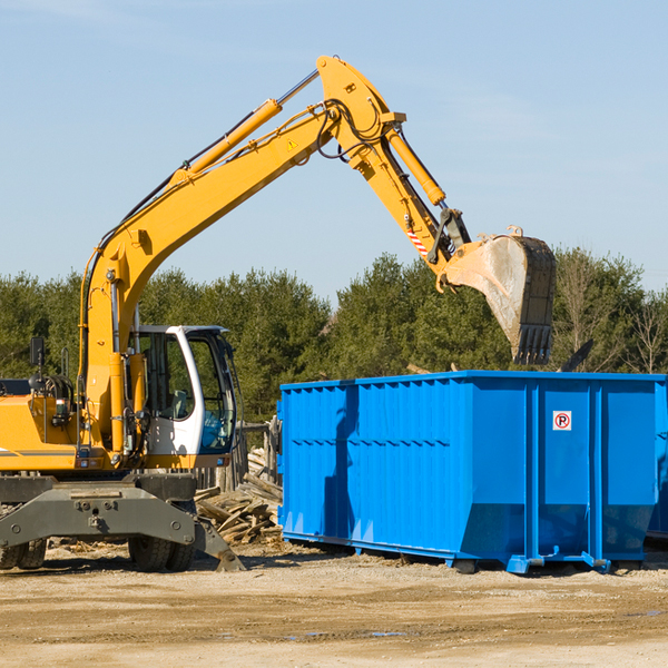 are there any restrictions on where a residential dumpster can be placed in Granby CT